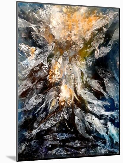 Fish Spawning, 2019, Oils on Canvas-jocasta shakespeare-Mounted Giclee Print