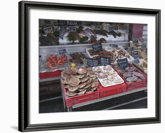 Fish Stall, Trouville, Calvados, Normandy, France-David Hughes-Framed Photographic Print