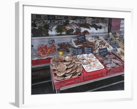 Fish Stall, Trouville, Calvados, Normandy, France-David Hughes-Framed Photographic Print