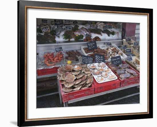 Fish Stall, Trouville, Calvados, Normandy, France-David Hughes-Framed Photographic Print