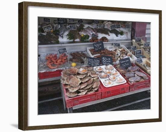 Fish Stall, Trouville, Calvados, Normandy, France-David Hughes-Framed Photographic Print