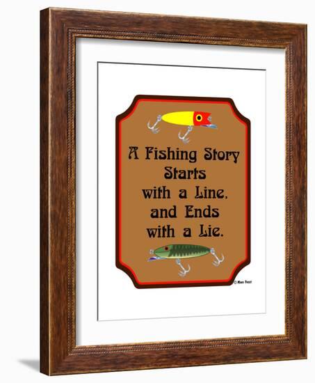 Fish Story Line Lie-Mark Frost-Framed Giclee Print