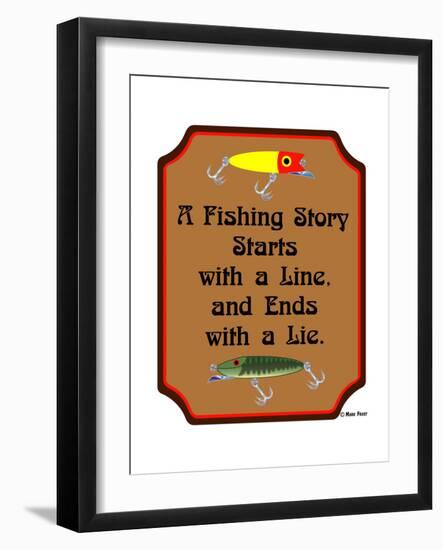 Fish Story Line Lie-Mark Frost-Framed Giclee Print