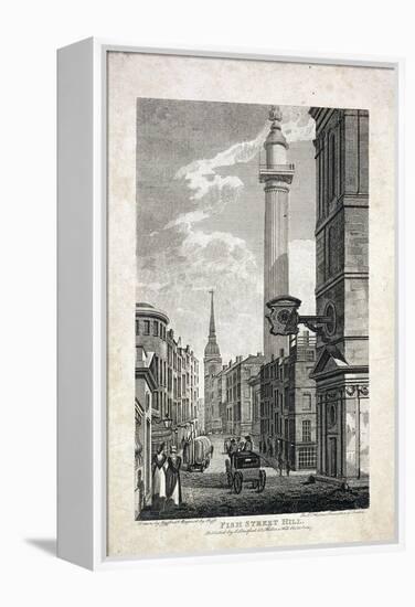 Fish Street Hill and the Monument, London, 1817-Robert Cabbel Roffe-Framed Premier Image Canvas