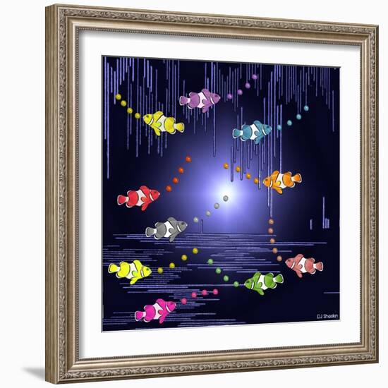 Fish Tales 3-David Sheskin-Framed Giclee Print