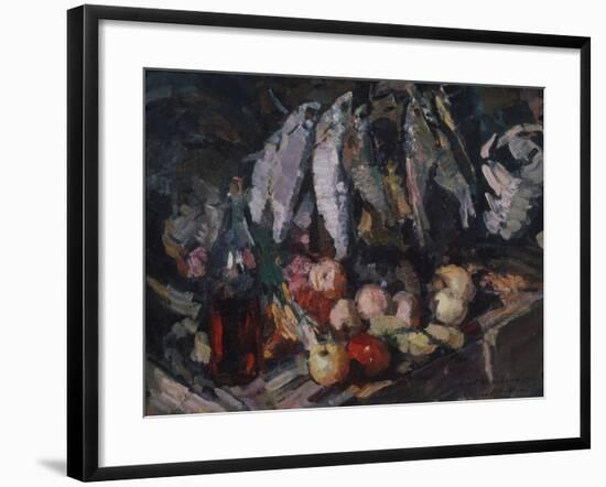 Fish, Vine and Fruits, 1916-Konstantin Alexeyevich Korovin-Framed Giclee Print