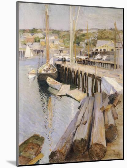 Fish Wharves, Gloucester, 1896-Willard Leroy Metcalf-Mounted Giclee Print