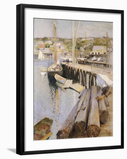 Fish Wharves, Gloucester, 1896-Willard Leroy Metcalf-Framed Giclee Print