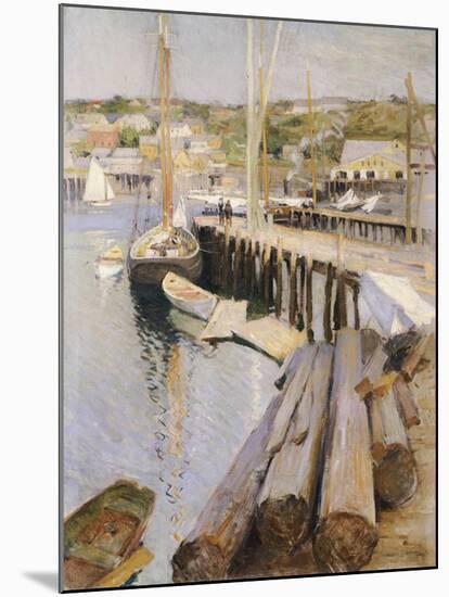 Fish Wharves, Gloucester, 1896-Willard Leroy Metcalf-Mounted Giclee Print