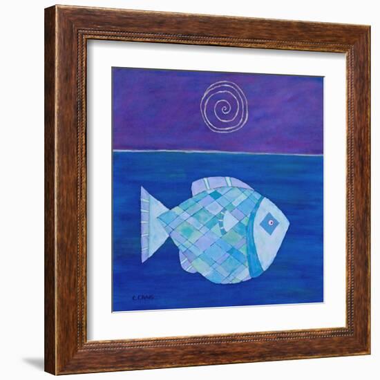 Fish With Spiral Moon-Casey Craig-Framed Premium Giclee Print