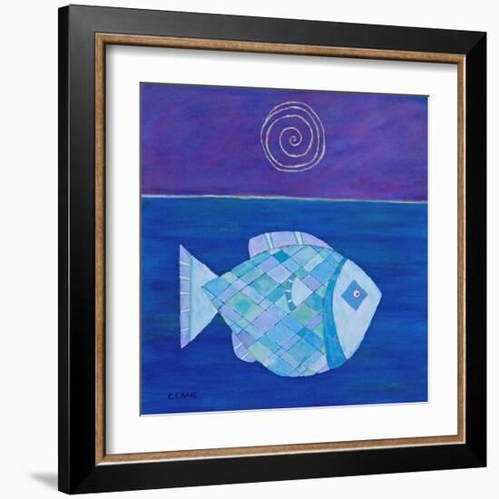 Fish With Spiral Moon-Casey Craig-Framed Premium Giclee Print