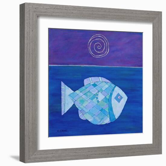 Fish With Spiral Moon-Casey Craig-Framed Premium Giclee Print