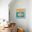 Fish With Spiral Sun-Casey Craig-Framed Stretched Canvas displayed on a wall