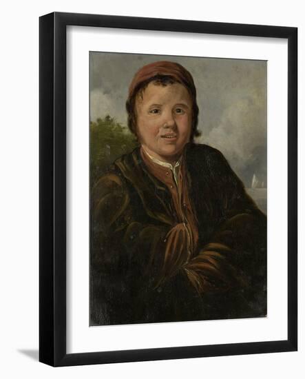 Fisher Boy, at Half Length, Hands Inserted into the Jacket-Frans Hals-Framed Art Print