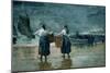 Fisher Girls by the Sea-Winslow Homer-Mounted Giclee Print