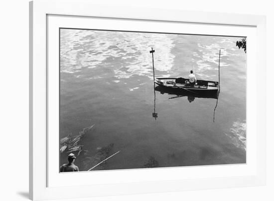 Fisher On The Seine, Paris-Jules Dortes-Framed Giclee Print