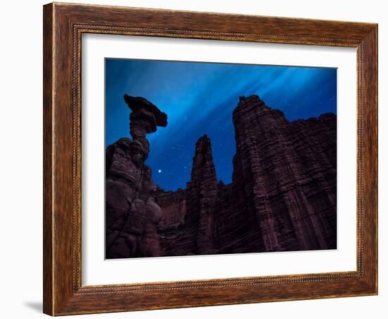Fisher Towers at Night-Dan Holz-Framed Photographic Print