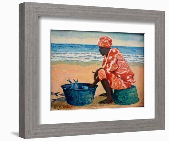 Fisher Woman 2020 (oil)-Tilly Willis-Framed Giclee Print