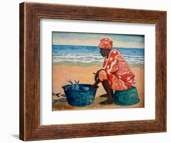 Fisher Woman 2020 (oil)-Tilly Willis-Framed Giclee Print