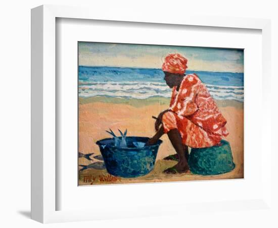 Fisher Woman 2020 (oil)-Tilly Willis-Framed Giclee Print