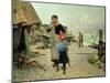 Fisherfolk Returning with Their Nets, 1882-Carl Frederic Aagaard-Mounted Giclee Print
