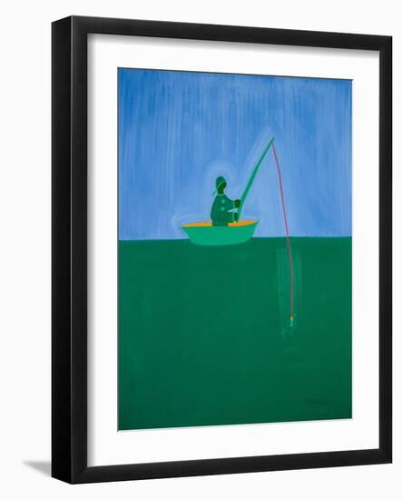 Fisherman;1998,(oil on linen)-Cristina Rodriguez-Framed Giclee Print