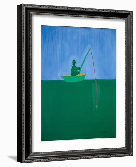 Fisherman;1998,(oil on linen)-Cristina Rodriguez-Framed Giclee Print