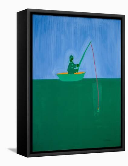 Fisherman;1998,(oil on linen)-Cristina Rodriguez-Framed Premier Image Canvas