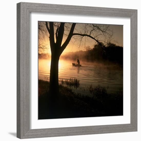 Fisherman at Dawn-null-Framed Photographic Print