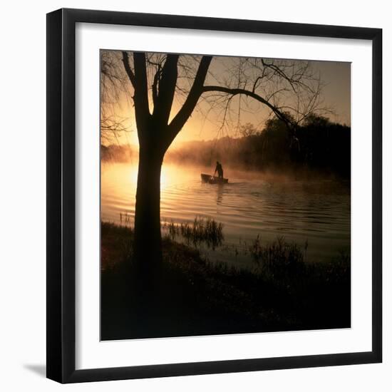 Fisherman at Dawn-null-Framed Photographic Print