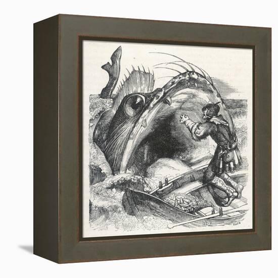 Fisherman Begs a Whale Not to Swallow Him-null-Framed Stretched Canvas