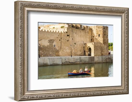 Fisherman Boat, the Old Port and Kasbah Wall, Bizerte, Tunisia, North Africa-Nico Tondini-Framed Photographic Print