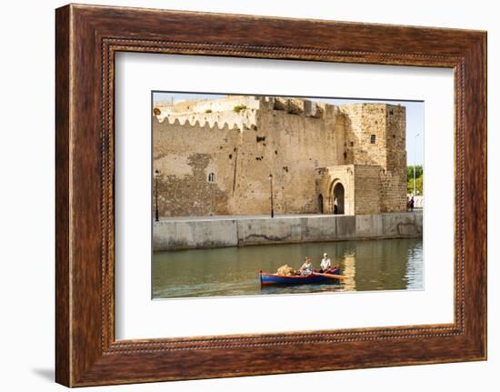 Fisherman Boat, the Old Port and Kasbah Wall, Bizerte, Tunisia, North Africa-Nico Tondini-Framed Photographic Print