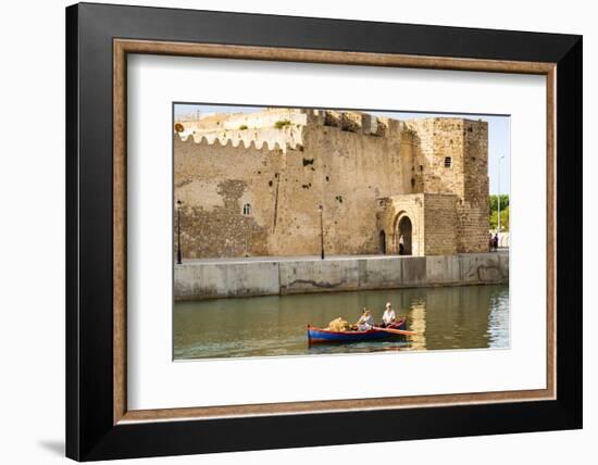 Fisherman Boat, the Old Port and Kasbah Wall, Bizerte, Tunisia, North Africa-Nico Tondini-Framed Photographic Print