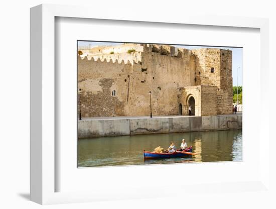 Fisherman Boat, the Old Port and Kasbah Wall, Bizerte, Tunisia, North Africa-Nico Tondini-Framed Photographic Print