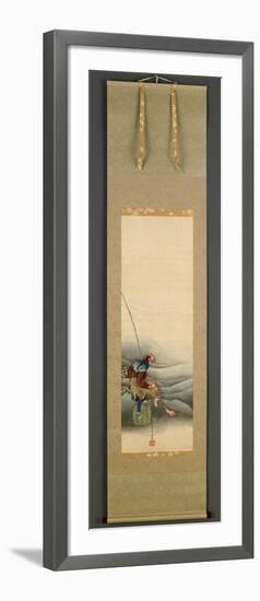 Fisherman, Edo Period, 1849-Katsushika Hokusai-Framed Giclee Print