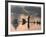 Fisherman Fishing with Cormorants on Bamboo Raft on Li River at Dusk, Yangshuo, Guangxi, China-Keren Su-Framed Photographic Print