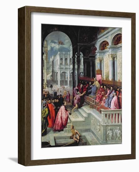 Fisherman Giving the Ring to the Doge of Venice-Paris Bordone-Framed Giclee Print