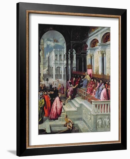 Fisherman Giving the Ring to the Doge of Venice-Paris Bordone-Framed Giclee Print