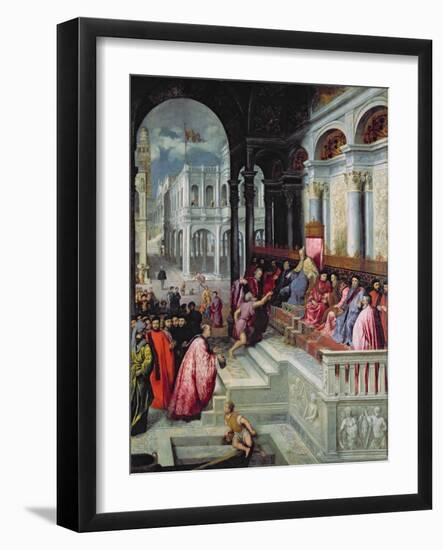 Fisherman Giving the Ring to the Doge of Venice-Paris Bordone-Framed Giclee Print