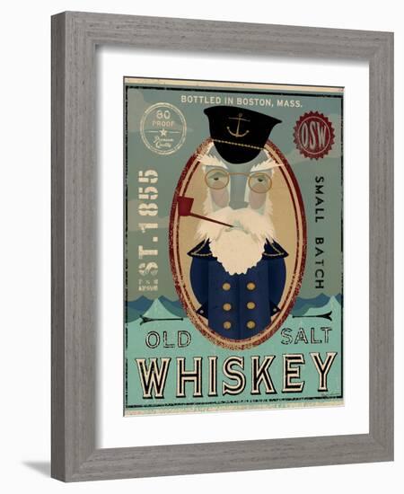 Fisherman III Old Salt Whiskey-Ryan Fowler-Framed Art Print