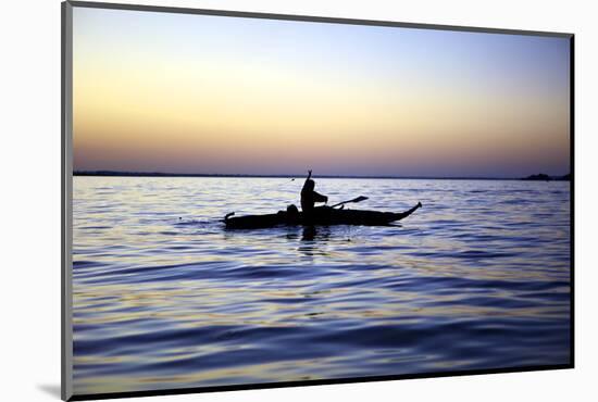 Fisherman in a Papyrus Boat, Lake Tana, Ethiopia, Africa-Simon Montgomery-Mounted Photographic Print