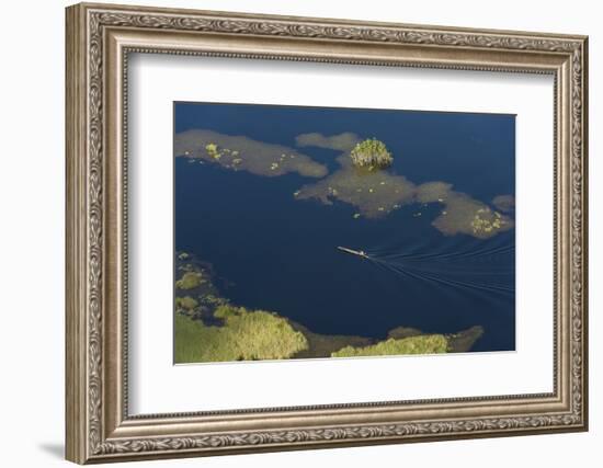 Fisherman in Conservancy. West Demerara Conservancy, West of Georgetown, Guyana-Pete Oxford-Framed Photographic Print