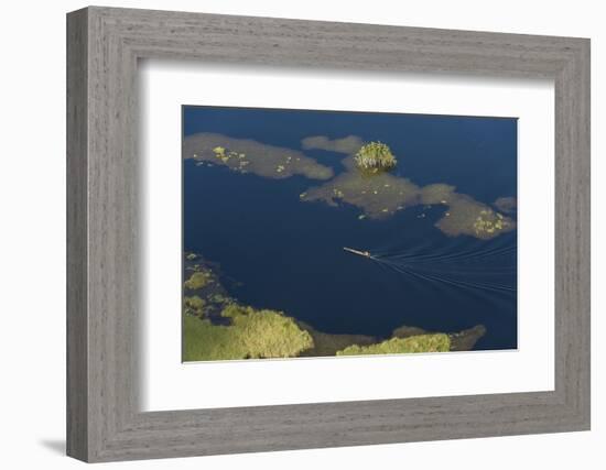 Fisherman in Conservancy. West Demerara Conservancy, West of Georgetown, Guyana-Pete Oxford-Framed Photographic Print