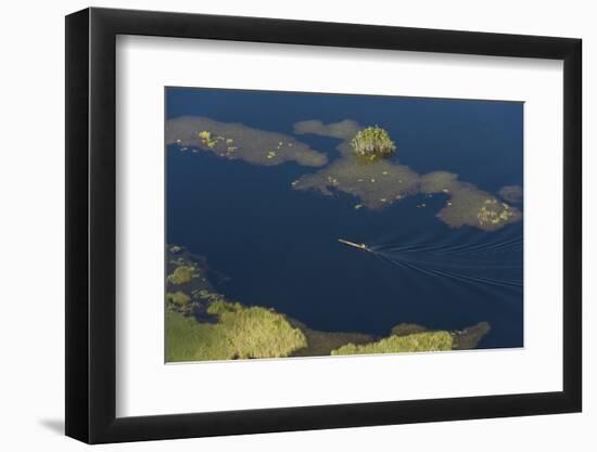 Fisherman in Conservancy. West Demerara Conservancy, West of Georgetown, Guyana-Pete Oxford-Framed Photographic Print