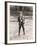 Fisherman in Waders Fishing in River-null-Framed Photo