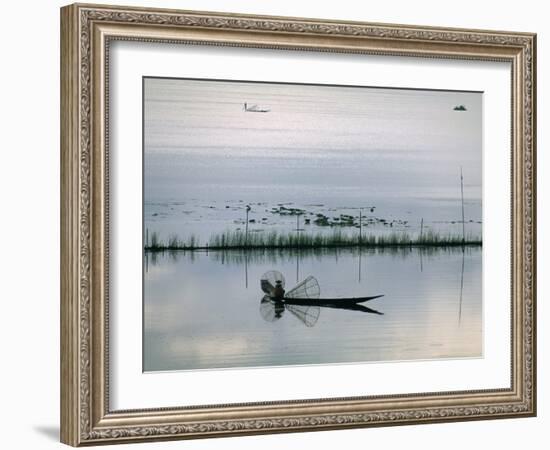 Fisherman, Inle Lake, Shan State, Myanmar (Burma), Asia-Sergio Pitamitz-Framed Photographic Print