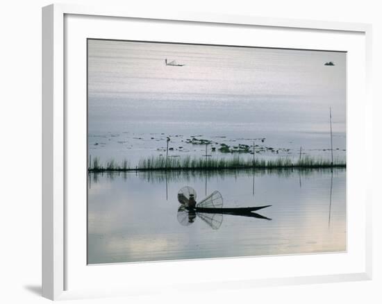 Fisherman, Inle Lake, Shan State, Myanmar (Burma), Asia-Sergio Pitamitz-Framed Photographic Print