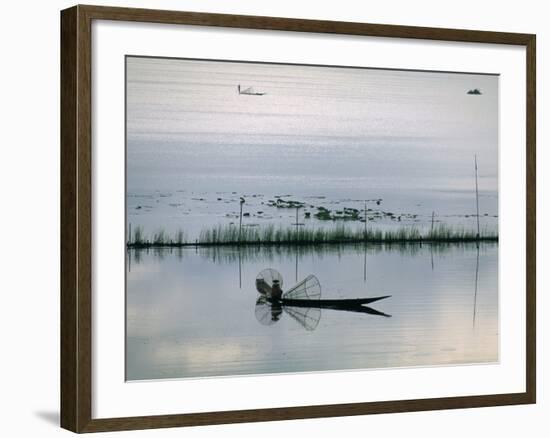 Fisherman, Inle Lake, Shan State, Myanmar (Burma), Asia-Sergio Pitamitz-Framed Photographic Print