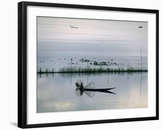 Fisherman, Inle Lake, Shan State, Myanmar (Burma), Asia-Sergio Pitamitz-Framed Photographic Print